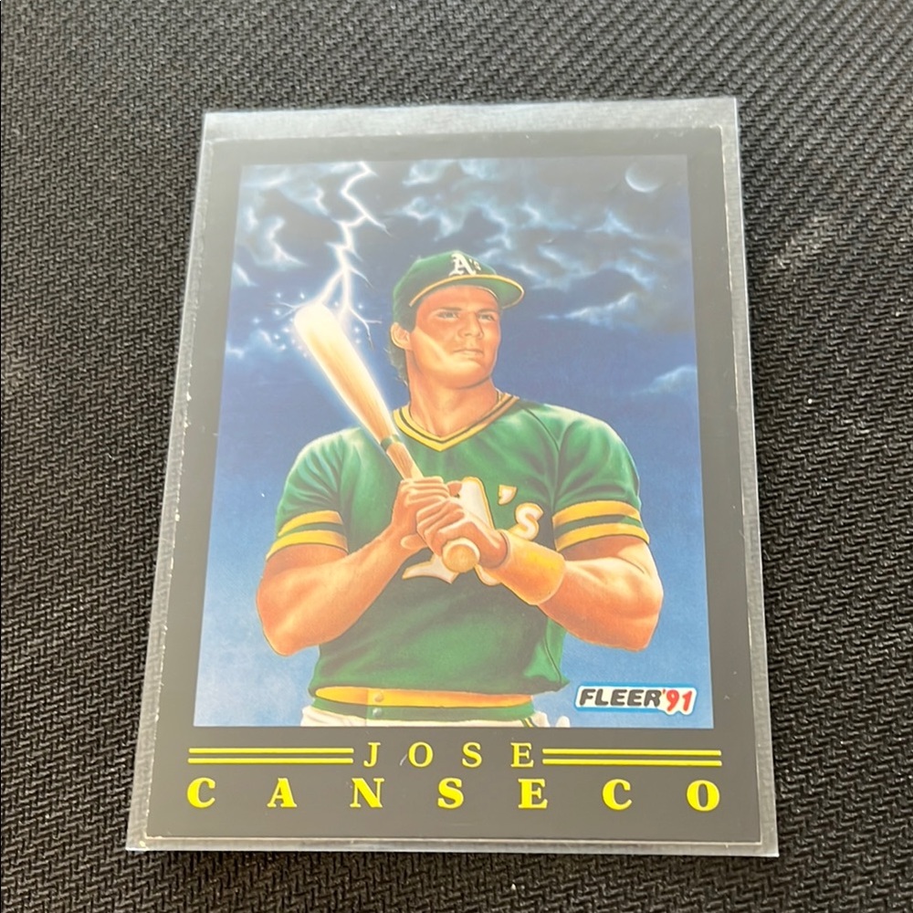 Fleer 91 Jose Canseco Baseball Card